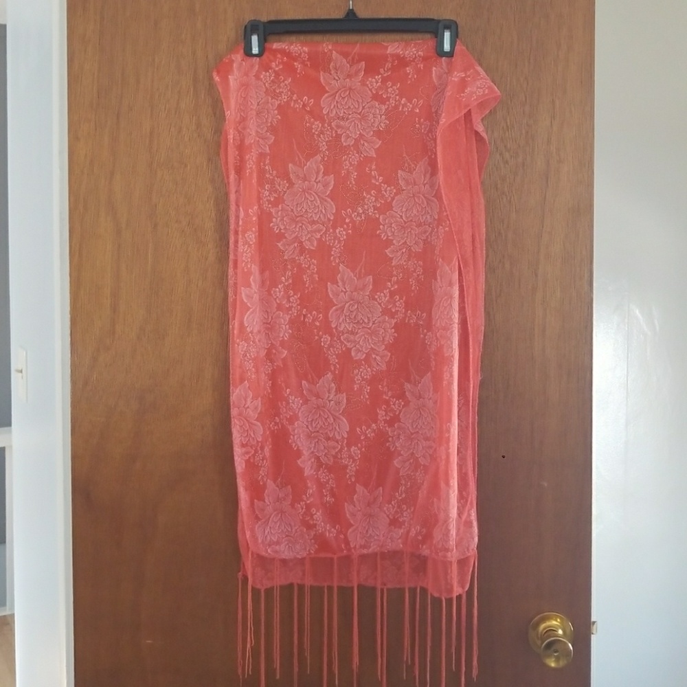 Peach summer scarf
